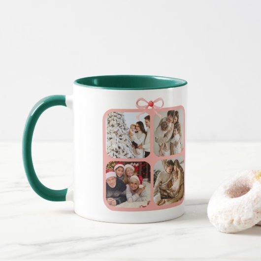 Moderne Aquarel Kerst Mok (Met donut)