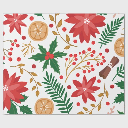 Moderne Aquarel Kerstgroene Dennenboom Cadeaupapier (Vlak)