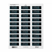 Moderne Aquarel Moody Blue Chic Feest Bruiloft Etiket (Full Sheet)