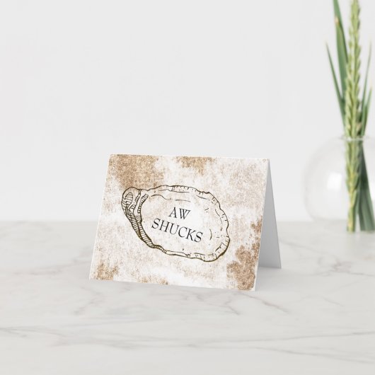 Moderne Aquarel Oester Strand Bruiloft Dank Je Bedankkaart (Voorkant)