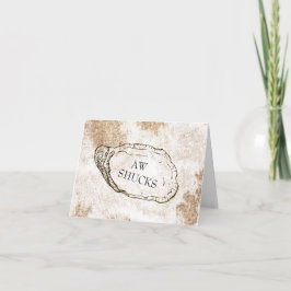 Moderne Aquarel Oesterstrand Bruiloft Dank Je Wel Bedankkaart