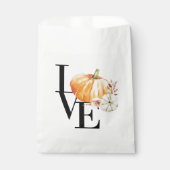 Moderne Aquarel Oranje Pompoen Met Liefde Bedankzakje (Voorkant)