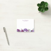 Moderne Aquarel Paarse Bloem Motief Persoonlijk Post-it® Notes (Kantoor)