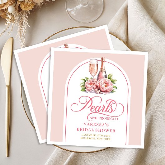 Moderne Aquarel Parels Bruidsdiner Servetten