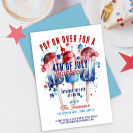 Moderne Aquarel Patriottisch 4 Juli Feestje Kaart