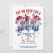 Moderne Aquarel Patriottisch 4 Juli Feestje Kaart (Voorkant)