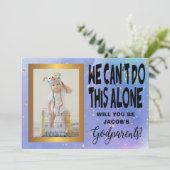 Moderne aquarel peetouders voorstel foto kaart (Staand voorkant)