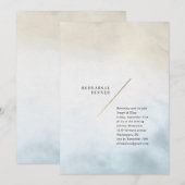 Moderne Aquarel Proefavond Dinner Kaart (Voorkant / Achterkant)