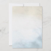 Moderne Aquarel Proefbruiloftsdiner Kaart (Achterkant)