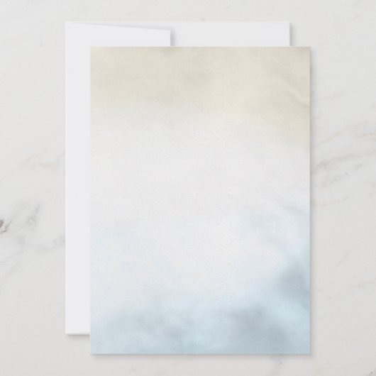 Moderne Aquarel Proefbruiloftsdiner Kaart (Achterkant)