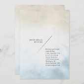 Moderne Aquarel Proefbruiloftsdiner Kaart (Voorkant / Achterkant)