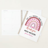 Moderne aquarel regenboog leraar bedankt planner (Display)