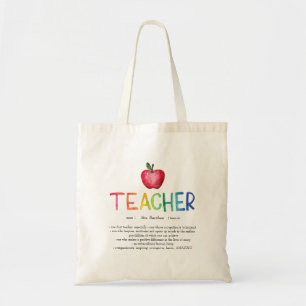 Moderne Aquarel Regenboog Leraar Bedankt Tote Bag