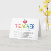 Moderne Aquarel Regenboog Leraar Dank U Kaart (Gele Bloem)