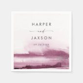 Moderne Aquarel | Rode Trouwservetten Servet (Voorkant)