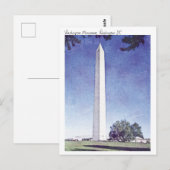 Moderne aquarel schilderij Washington Monument Briefkaart (Voorkant / Achterkant)