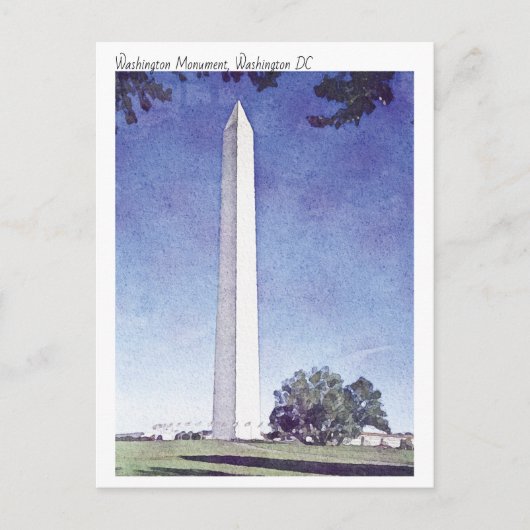 Moderne aquarel schilderij Washington Monument Briefkaart (Voorkant)