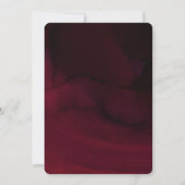 Moderne Aquarel Stemmig Maroon Burgundy Bruiloft Kaart (Achterkant)