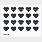 Moderne Aquarel Stemming Navyblauw & Gouden Bruilo Hart Sticker (Vel)