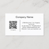 Moderne Aquarel Strand Vakantieverhuur QR Code Visitekaartje (Achterkant)