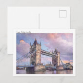 Moderne aquarel van Tower Bridge, Londen Briefkaart (Voorkant / Achterkant)