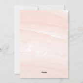 Moderne Aquarel Wash PEACE Fotokaart | Blush Feestdagenkaart (Achterkant)