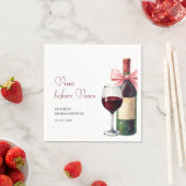 Moderne Aquarel Wijn Voor Trouwbeloften Bruidsmeis Servet (Insitu)