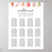 Moderne aquarel Zitplaatsen op het strand Poster (Voorkant)