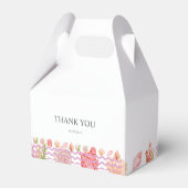 Moderne Aquarel Zomerstrand Bedankdoosjes (Achterkant)