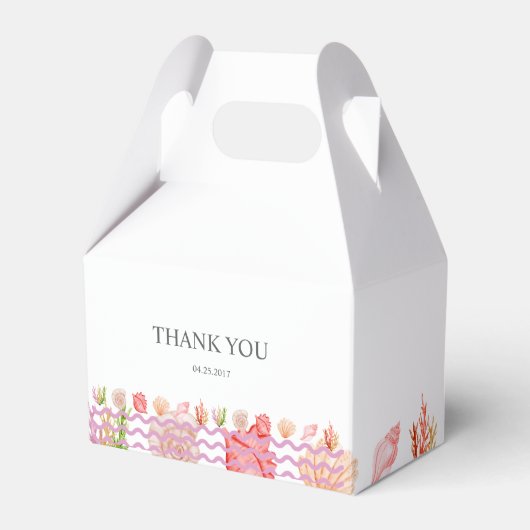 Moderne Aquarel Zomerstrand Bedankdoosjes (Voorkant Zijde)