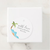 Moderne Aquarel Zomerstrand Bedankjes Labels (In situ)