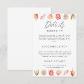 Moderne Aquarel Zomerstrand Informatiekaartje (Voorkant / Achterkant)