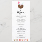 Moderne Aquarel Zomerstrand Menu (Voorkant)