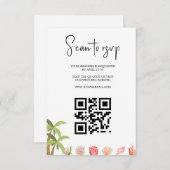 Moderne Aquarel Zomerstrand RSVP Kaartje (Voorkant / Achterkant)