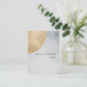 Moderne Aquarell Grau Schwarz Gold (Imitat) Visitekaartje (Staand voorkant)