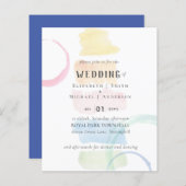 Moderne Aquarelpenseelstreken TROUW Uitnodiging (Voorkant / Achterkant)