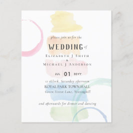 Moderne Aquarelpenseelstreken TROUW Uitnodiging