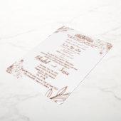 Moderne Arabisch moslim bruiloft legant Floral Folie Uitnodiging (Gedraaid)