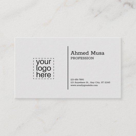 Moderne Arabische en Engelse Visitekaartjes (Voorkant)