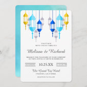 Moderne Arabische hanging Lantern Wedding Kaart (Voorkant / Achterkant)