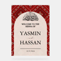 Moderne Arabische Henna Welkom Huwelijksingang