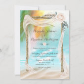 Moderne Arbor Tropical Beach bruiloft Kaart (Voorkant)