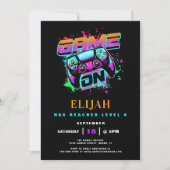 Moderne Arcade Gamer Boy's Verjaardagsfeest Kaart (Voorkant)