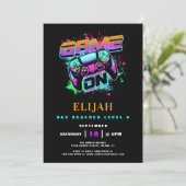 Moderne Arcade Gamer Boy's Verjaardagsfeest Kaart (Staand voorkant)