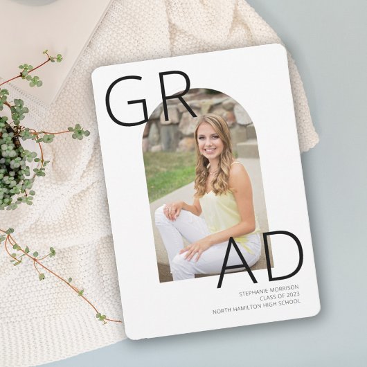 Moderne Arch 2023 Foto Graduation Party Invitation Kaart