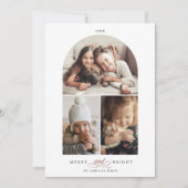 Moderne Arch 3-fotografie, klaar en helder Feestdagenkaart (Voorkant)