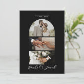 Moderne Arch 4-foto Collage Weddenschap Hartelijk  Bedankkaart (Staand voorkant)