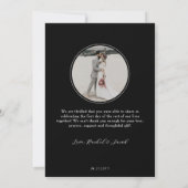 Moderne Arch 4-foto Collage Weddenschap Hartelijk  Bedankkaart (Achterkant)