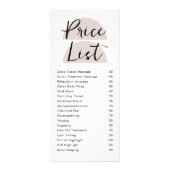 Moderne Arch Aangepaste Zakelijke prijslijst Reclamekaart (Voorkant)