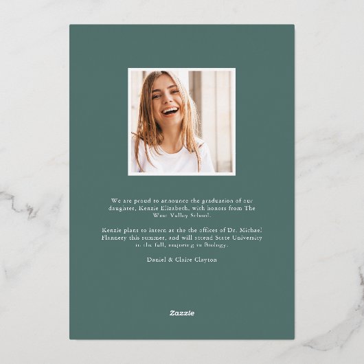 Moderne Arch | Aankondiging Afstuderen Folie (Achterkant)